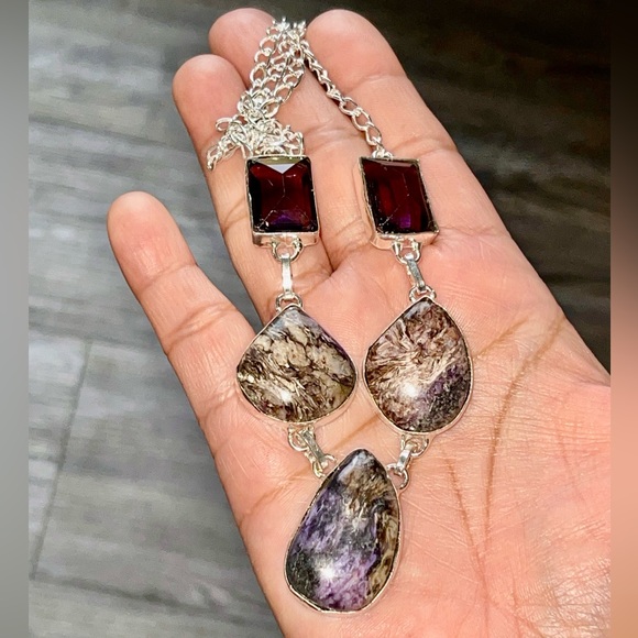 Deep Purple Charoite Necklace - Picture 3 of 11